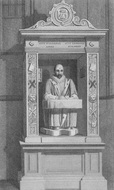 Monumento di Stow, St Andrew Undershaft, Leadenhall Street, Londra da John Preston Neale