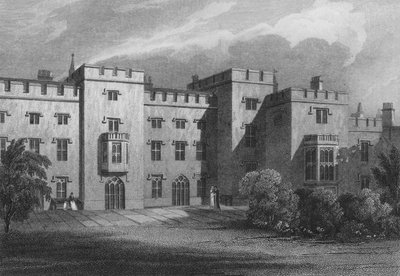 La casa dello Speaker, Westminster, fronte del fiume da John Preston Neale