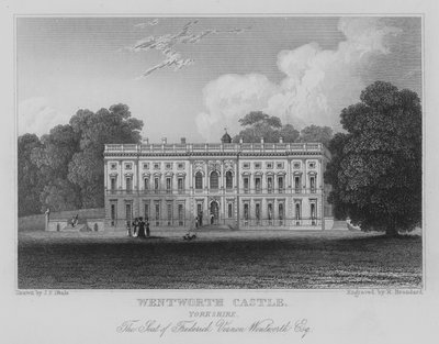 Castello di Wentworth, Yorkshire, La Residenza di Frederick Vernon Wentworth, Esquire (incisione) da John Preston Neale