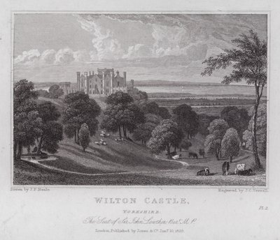 Castello di Wilton, Yorkshire, la Residenza di Sir John Lowther da John Preston Neale