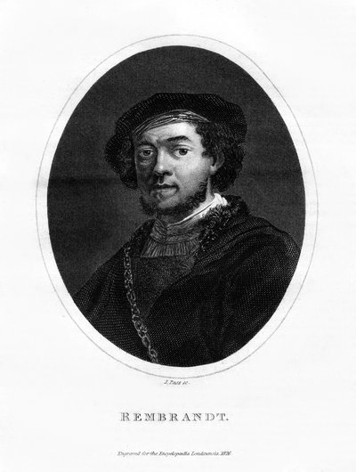 Rembrandt, pittore olandese, 1826 da J. Pass