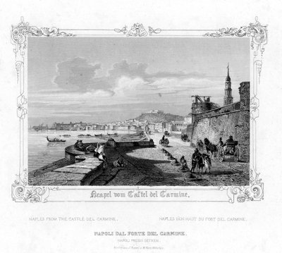 Napoli dal Castello del Carmine da J. Poppel