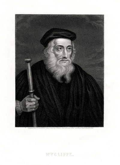 John Wycliffe, teologo inglese, XIX secolo da J. Posselwhite