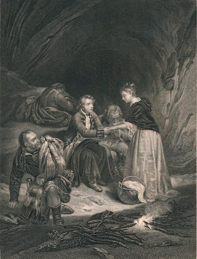 Carlo Edoardo Il Pretendente e Flora Macdonald, metà del XIX secolo da J. Rogers