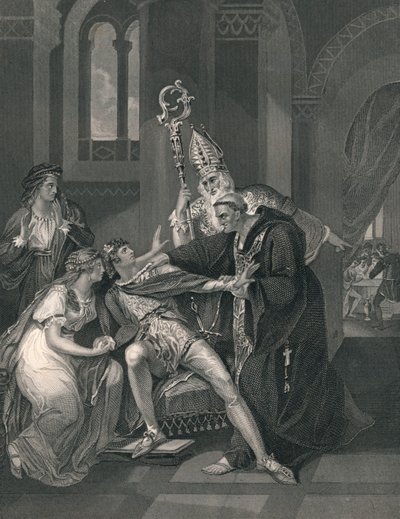 Edwy ed Elgiva, metà XIX secolo da J. Rogers