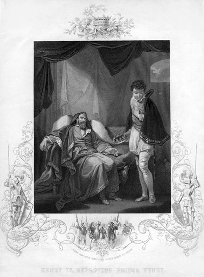 Enrico IV che rimprovera il principe Enrico, XIX secolo da J. Rogers