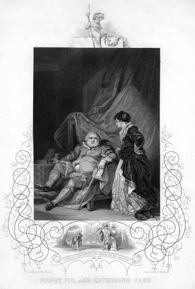 Enrico VIII e Caterina Parr, XIX secolo da J. Rogers