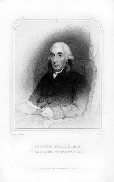 Joseph Black, fisico e chimico scozzese, 1870 da J. Rogers