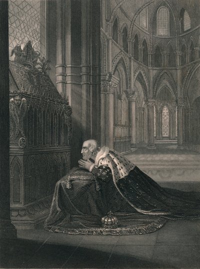 Luigi VII, re di Francia, davanti alla tomba di Becket da J. Rogers