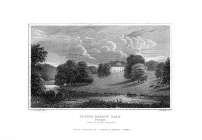 Pepper Harrow Park, vicino a Guildford, Surrey, 1829 da J. Rogers
