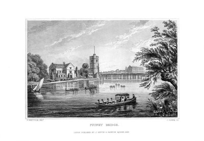 Ponte di Putney, Londra, 1829 da J. Rogers