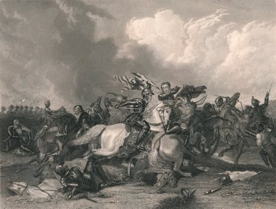 Riccardo III e il Conte di Richmond alla Battaglia di Bosworth da J. Rogers