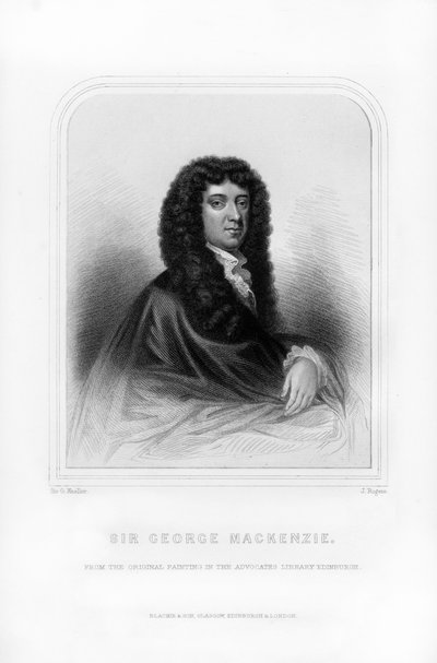 Sir George Mackenzie di Rosehaugh, avvocato e scrittore legale scozzese, 1870 da J. Rogers
