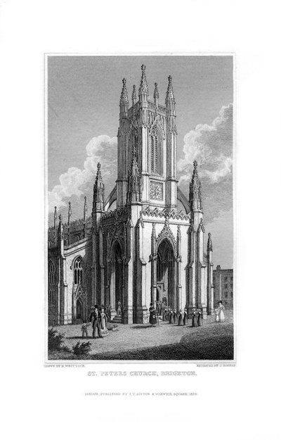 Chiesa di San Pietro, Brighton, East Sussex, 1829 da J. Rogers