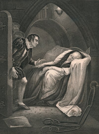 La morte di Mortimer, metà XIX secolo da J. Rogers