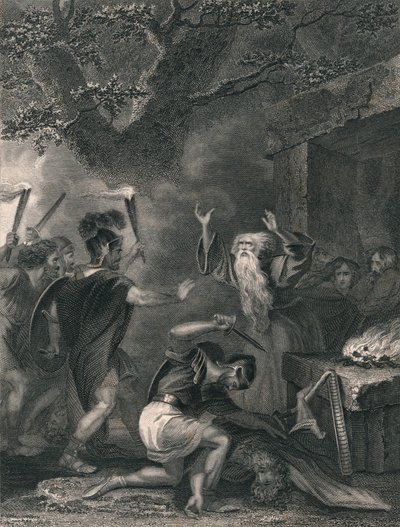 Il massacro dei druidi, metà del XIX secolo da J. Rogers