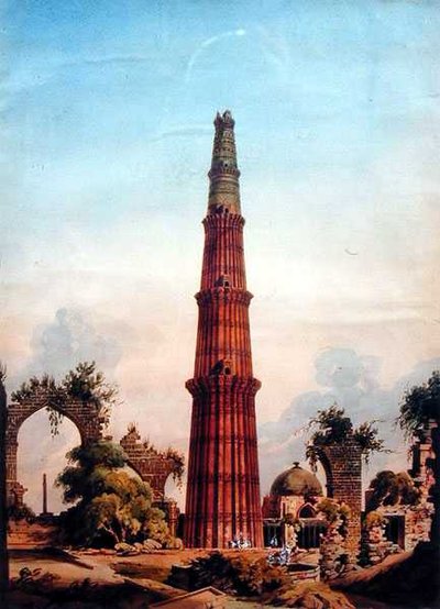 Qutb Minar, Delhi, c.1815 da J. Smith