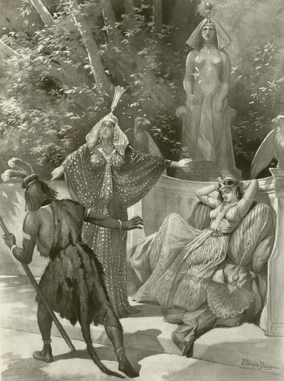 Il flauto magico, Atto II scena vii (incisione) da J. Steeple Davis