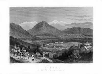 Kabul dal Bala Hissar, Afghanistan, 1893 da J. Stephenson