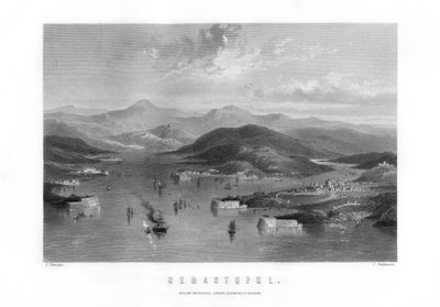 Sebastopoli, una città portuale in Ucraina, 1893 da J. Stephenson