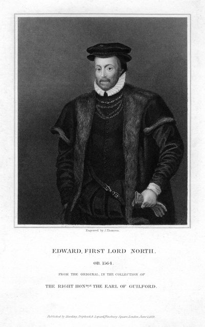 Edward North c1496-1564, 1° Lord North, 1825 da J. Thomson