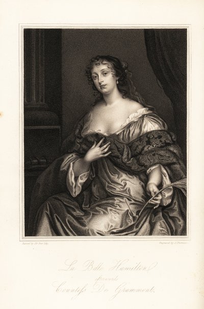 Elizabeth Hamilton, La Belle Hamilton, poi Contessa de Grammont, moglie di Philibert de Grammont, una delle Bellezze di Windsor da J. Thomson