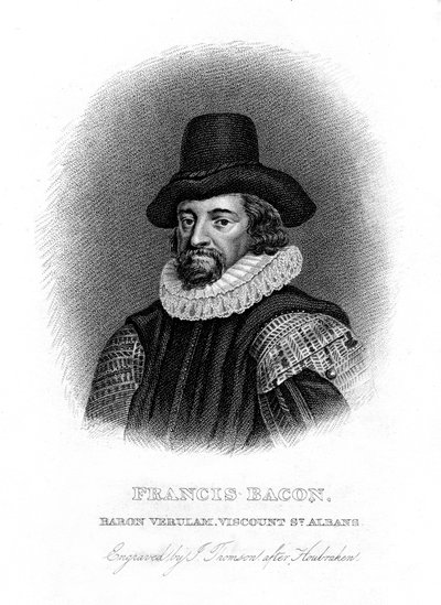 Francis Bacon, filosofo, statista e saggista inglese, XIX secolo da J. Thomson