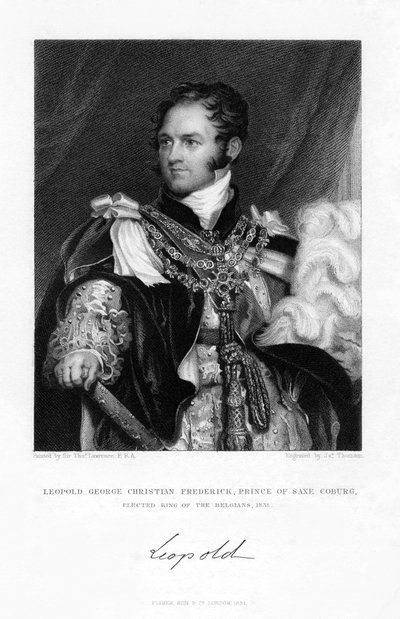 Leopoldo di Sassonia-Coburgo e Gotha, 1831 da J. Thomson