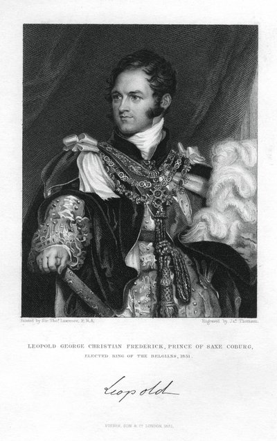 Principe Leopoldo di Sassonia-Coburgo-Saalfeld, 1831 da J. Thomson