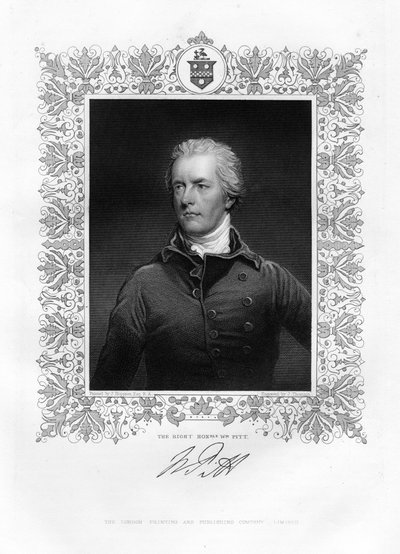 William Pitt, il Giovane, politico britannico e Primo Ministro, XIX secolo da J. Thomson