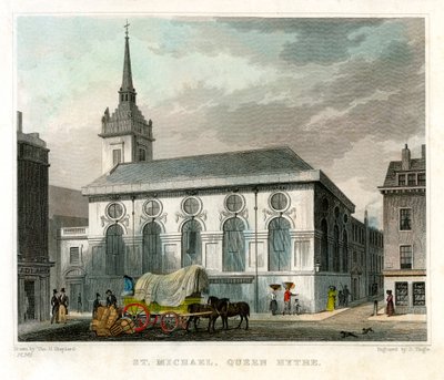 Chiesa di San Michele Queenhithe, Città di Londra, 1831 da J. Tingle
