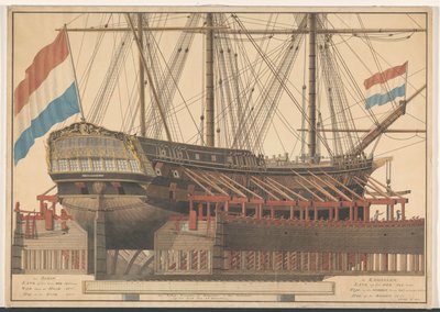 La nave Zoutman su cammelli da J. Vos (signed by artist)