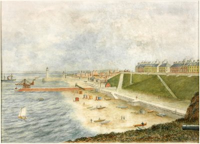 Roker Terrace e ingresso del porto da Holey Rock da J. Webster