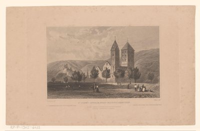 Vista della Johanniskirche, vicino a Lahnstein da J. Weeks