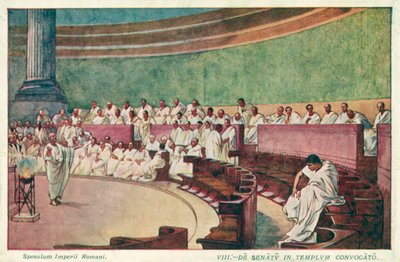 Cicerone attacca Catilina nel senato dell