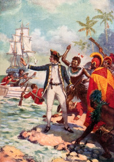 Morte del Capitano Cook, Hawaii nel 1779 da J. Williamson