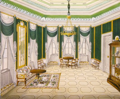 Salotto interno nel castello di Ballenstedt, Sassonia-Anhalt da J. Willing