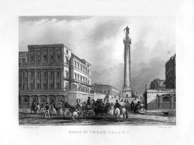 La colonna del Duca di York, Londra da J. Woods