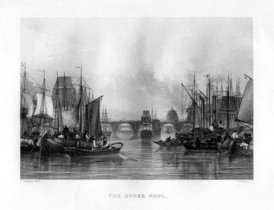 La Piscina Superiore, Londra, XIX secolo da J. Woods