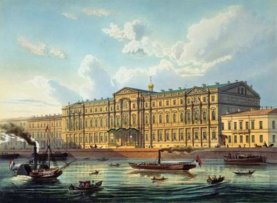 Palazzo del Granduca Mikhail e Palazzo Embankment, stampato da Jacottet e Bachelier, pubblicato da Lemercier, Parigi, 1850 da J. after Charlemagne
