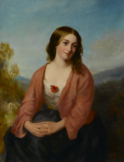 Giovane donna in un vestito rosa da J. or H. Stannier