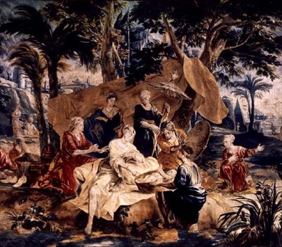 Il Ritrovamento di Mosè, realizzato nei laboratori di Frans e Pieter van de Borcht (c.1763) da J. van and Coppens A.A (after) Orley
