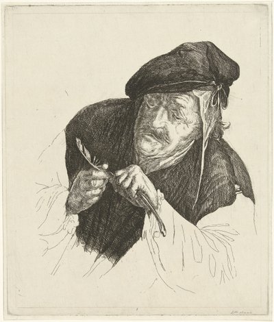 Uomo che si diverte con la sua penna da Jabes Heenck