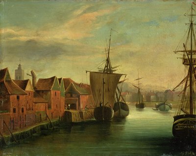 Molo di Santa Caterina, Ipswich, c.1830 da Jabez Hare
