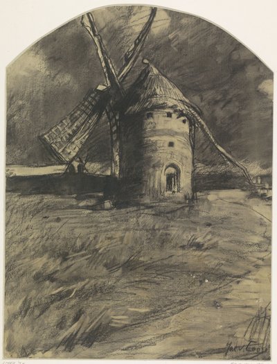 Mulino a vento in rovina da Jac van Looij