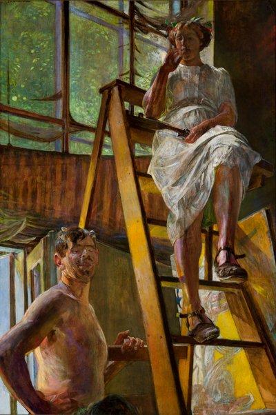 Satiro e una modella da Jacek Malczewski