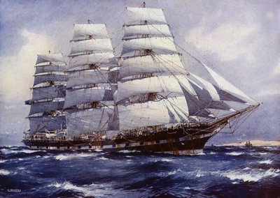Clipper Ships: Macquarie (litografia a colori) da Jack (after) Spurling