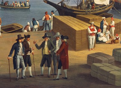 (dettaglio) dalla Veduta del Porto di Messina dal Palazzo del Senato da Jacob Philippe Hackert