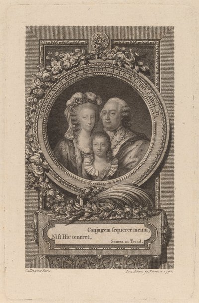 Luigi XVI, Maria Antonietta e Luigi Carlo da Jacob Adam after Antoine François Callet