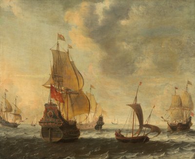 Navi olandesi in una brezza vivace da Jacob Adriaensz. Bellevois
